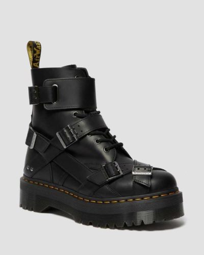 Botas Dr Martens Jadon Strap Platform Cuero Para Mujer DR1252K